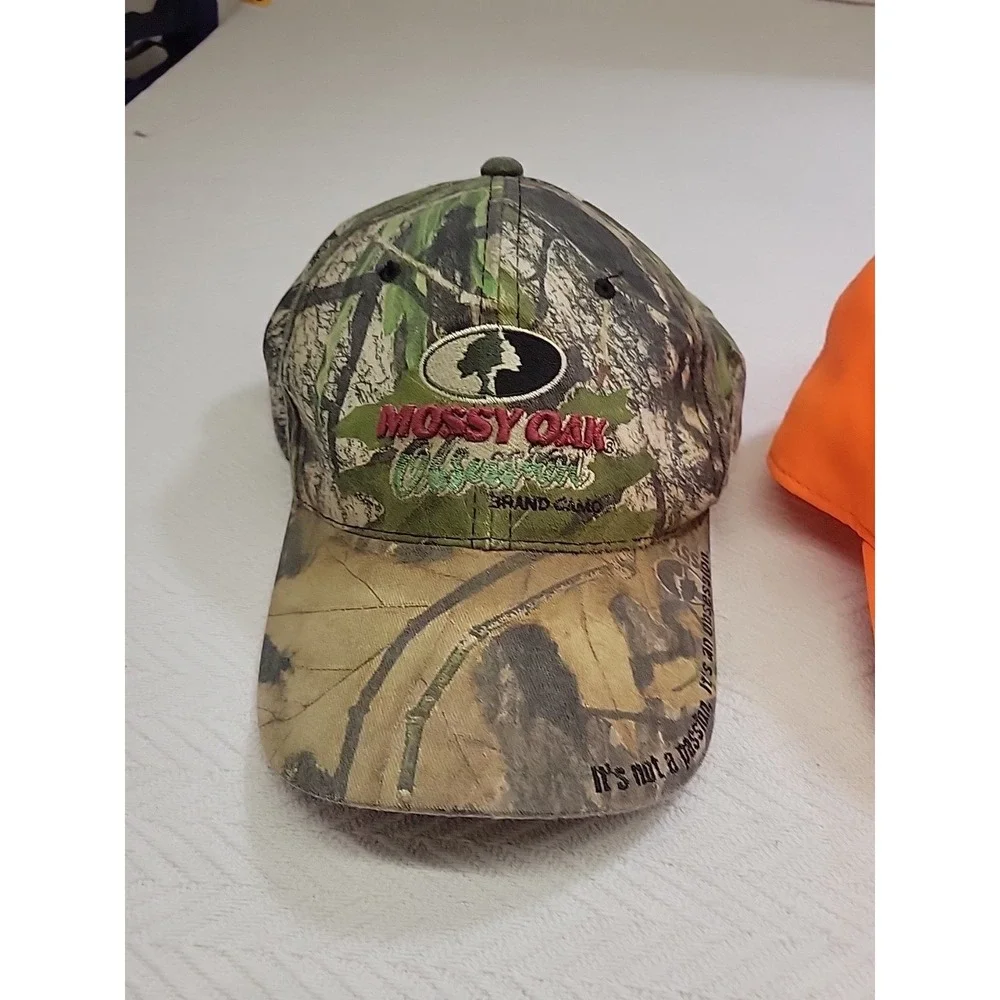 Mossy Oak Realtree Cabela's Hat Lot 3‎ Camo Blaze Orange Hunting Caps